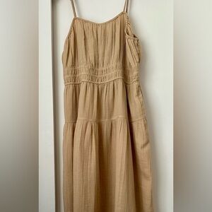 ✨ Old Navy Neutral Beige‎ Midi Dress | New Chic Flowy Summer Essential.✨